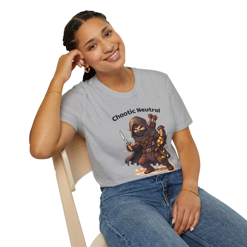 Chaotic Neutral Rogue T-Shirt - Gamerspeak for "ADHD" Graphic Tee