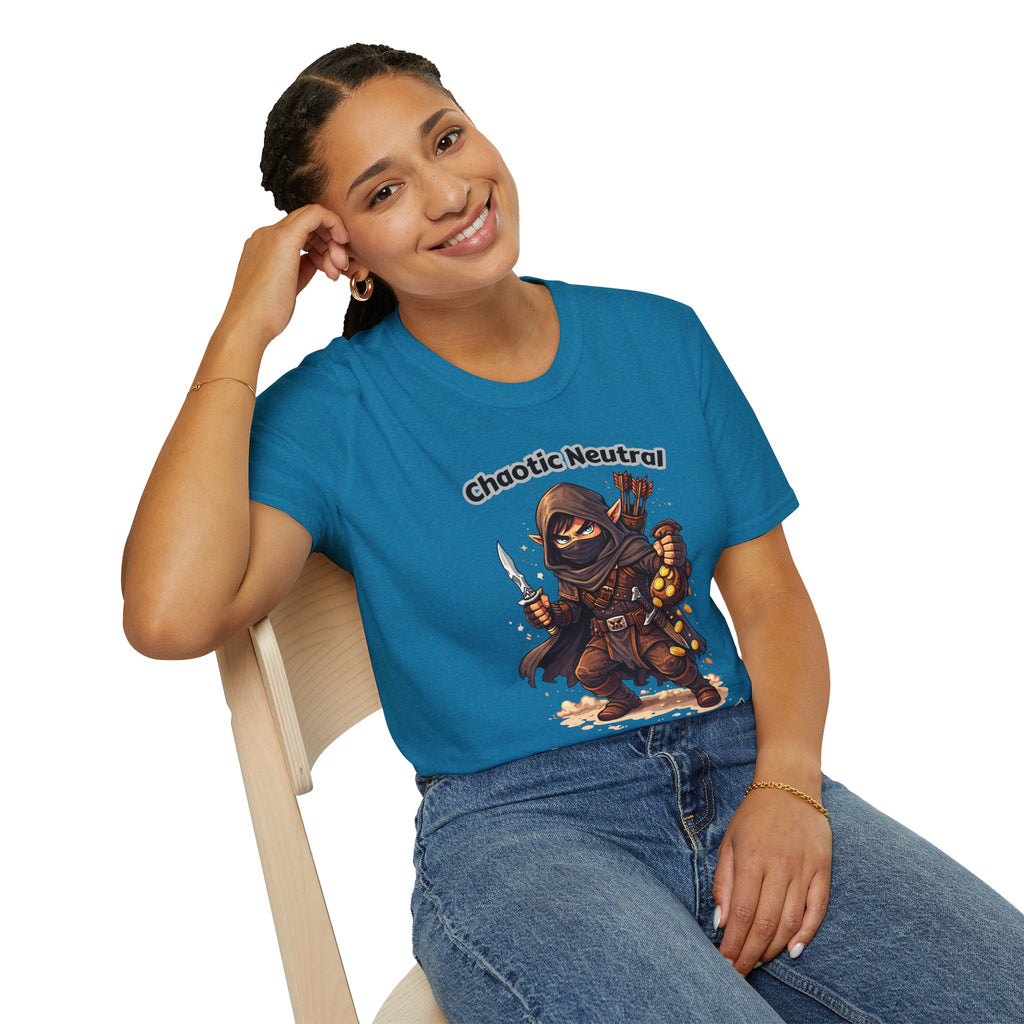 Chaotic Neutral Rogue T-Shirt - Gamerspeak for "ADHD" Graphic Tee