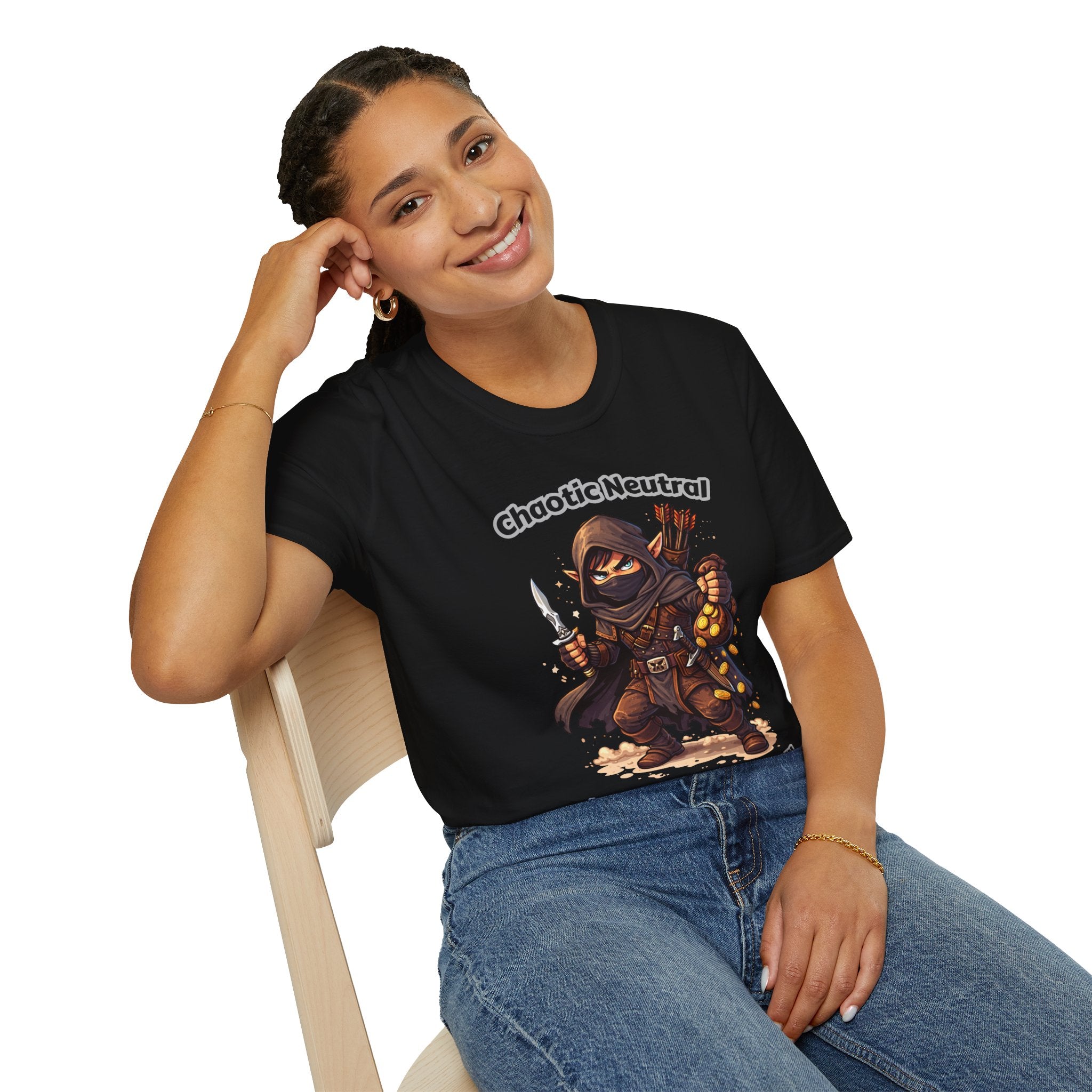 Chaotic Neutral Rogue T-Shirt - Gamerspeak for "ADHD" Graphic Tee