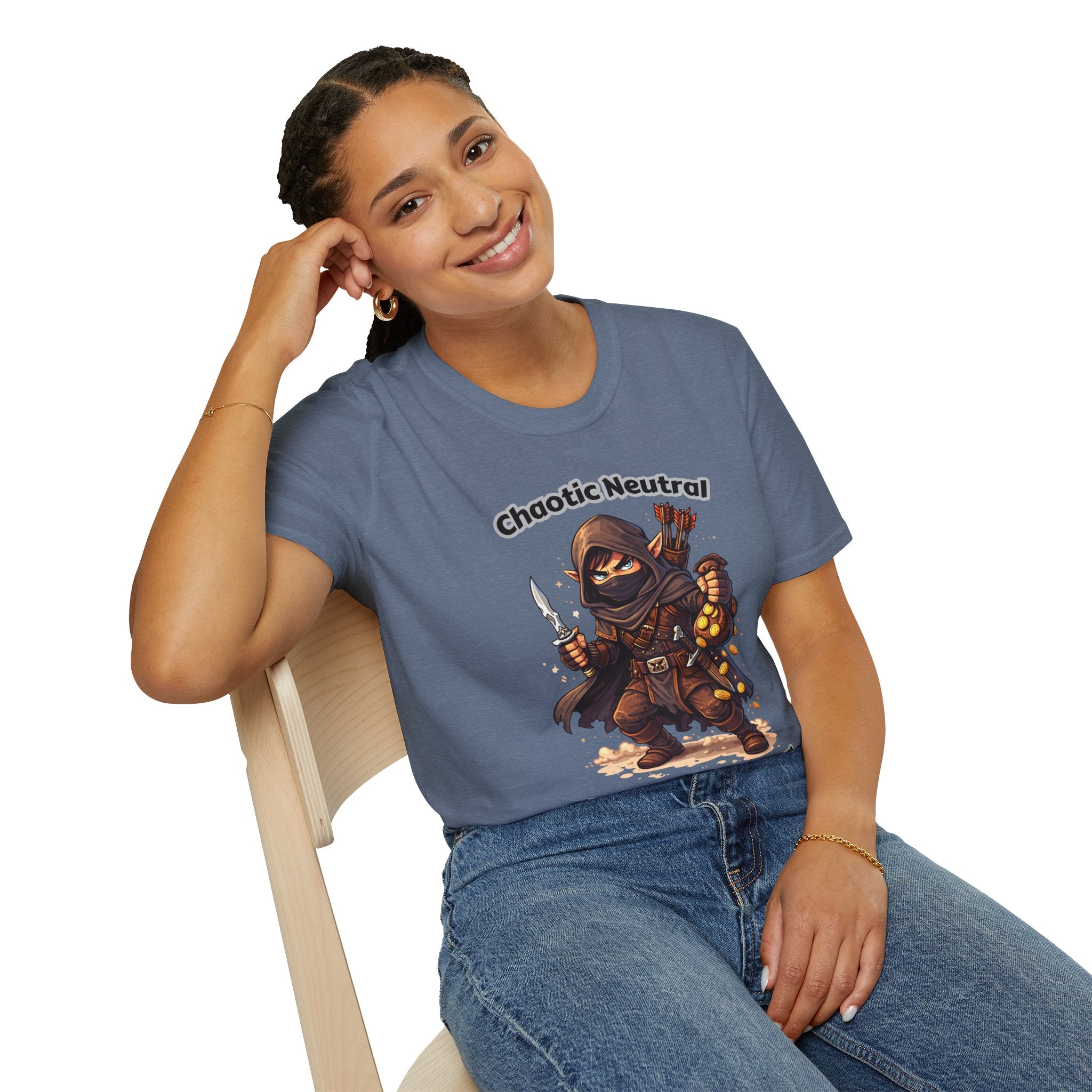 Chaotic Neutral Rogue T-Shirt - Gamerspeak for "ADHD" Graphic Tee
