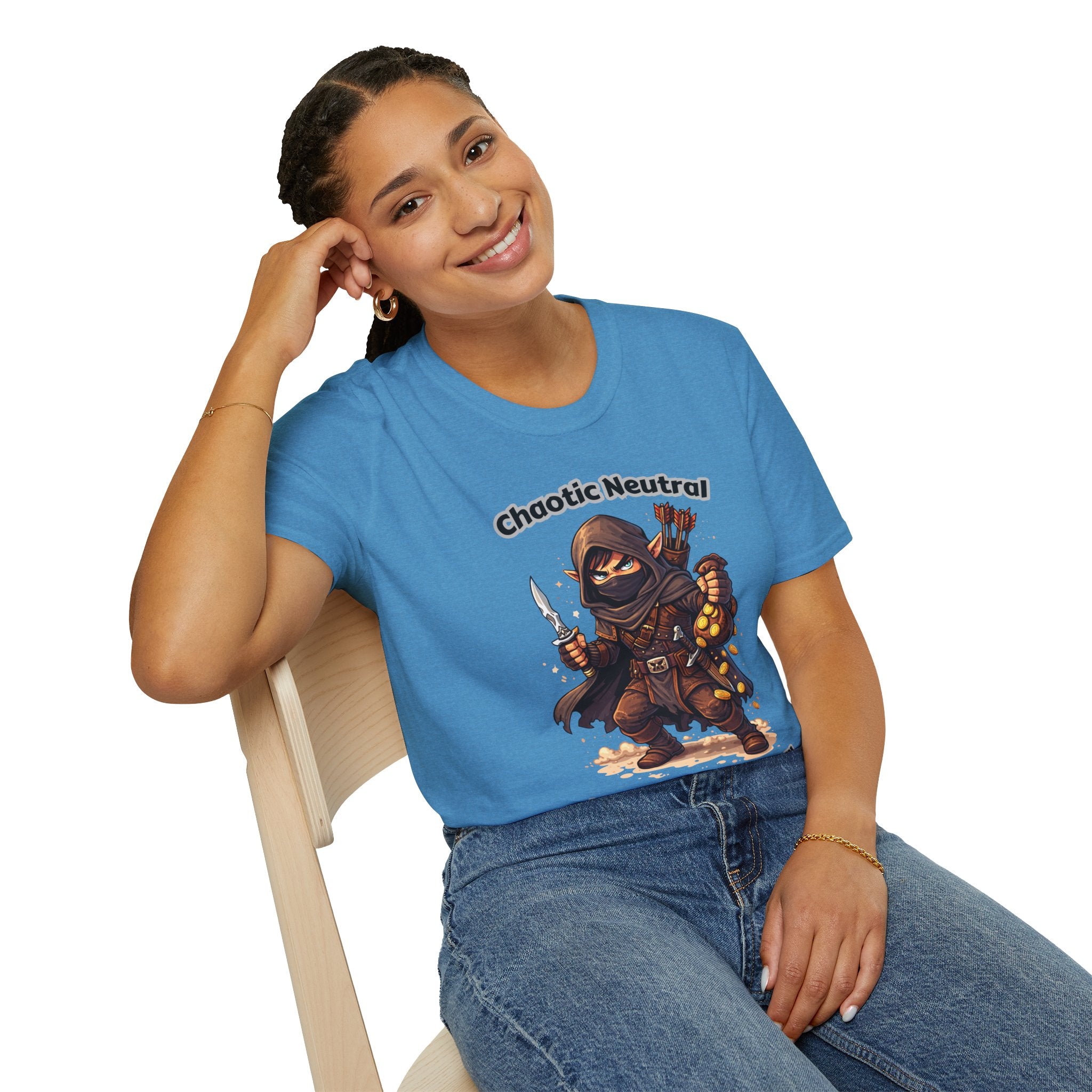 Chaotic Neutral Rogue T-Shirt - Gamerspeak for "ADHD" Graphic Tee