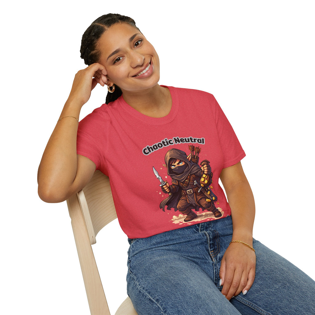 Chaotic Neutral Rogue T-Shirt - Gamerspeak for "ADHD" Graphic Tee