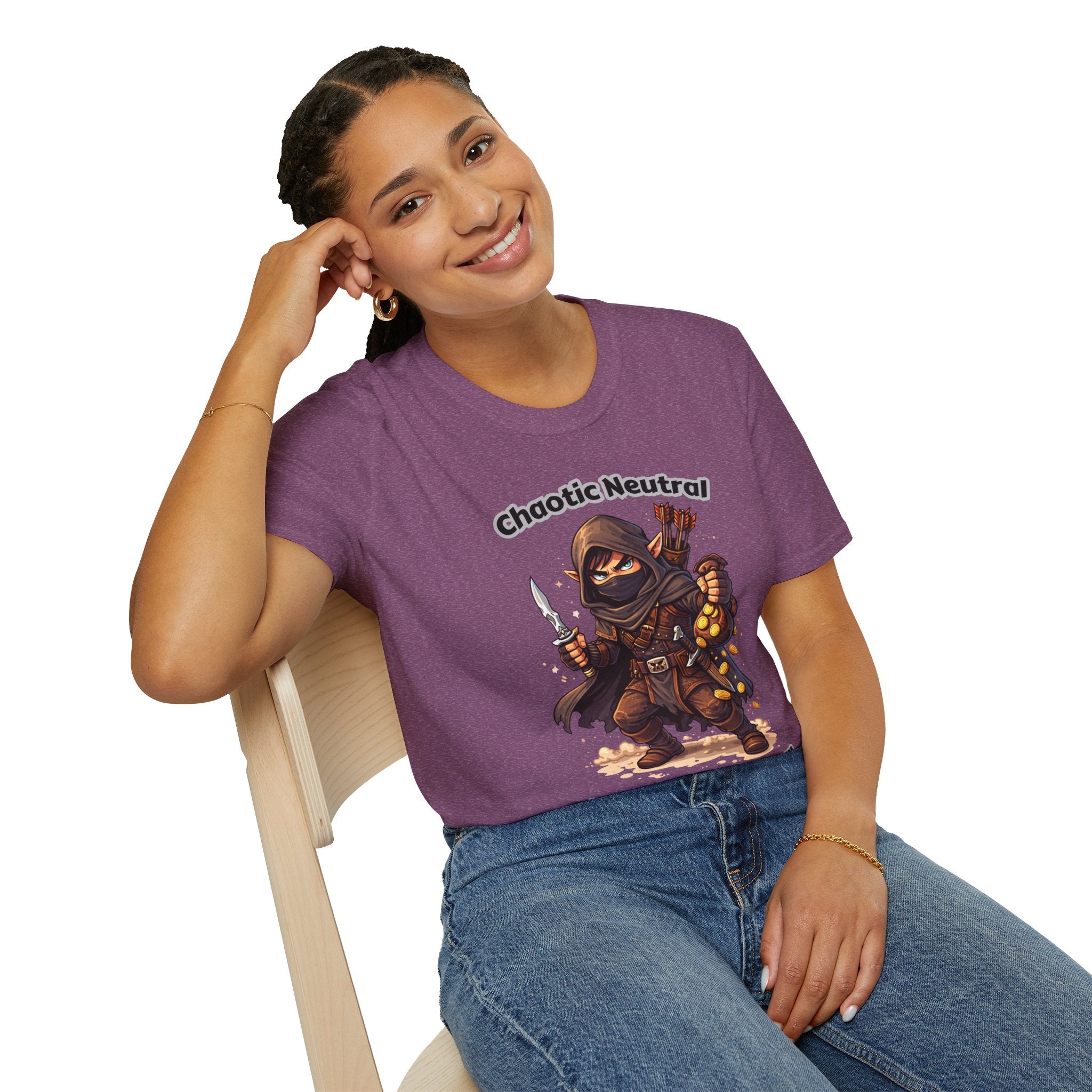 Chaotic Neutral Rogue T-Shirt - Gamerspeak for "ADHD" Graphic Tee