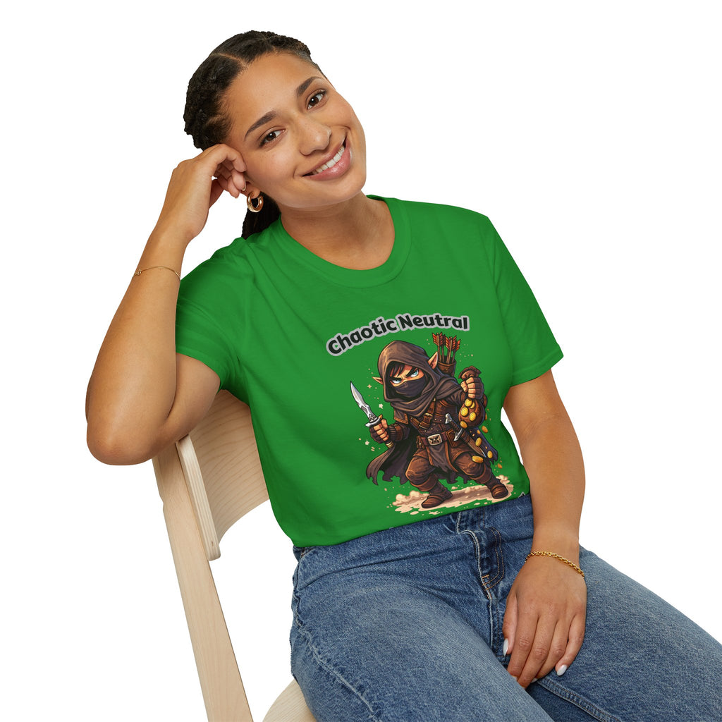 Chaotic Neutral Rogue T-Shirt - Gamerspeak for "ADHD" Graphic Tee