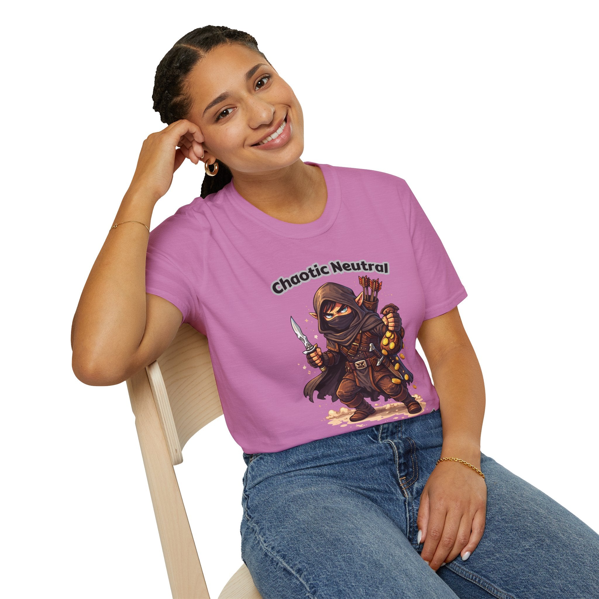 Chaotic Neutral Rogue T-Shirt - Gamerspeak for "ADHD" Graphic Tee