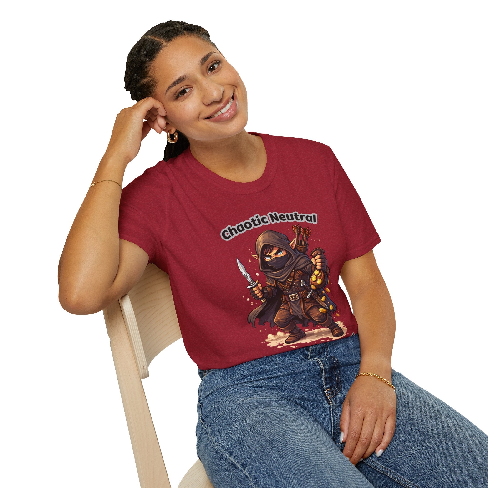 Chaotic Neutral Rogue T-Shirt - Gamerspeak for "ADHD" Graphic Tee