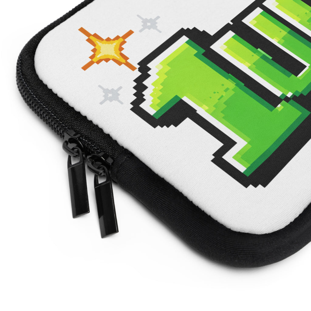 1UP Pixel Art Laptop Sleeve | Retro Gaming 8-Bit Design