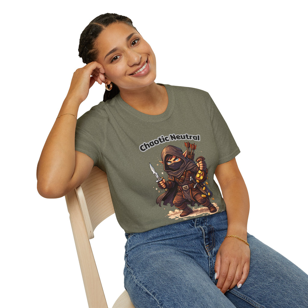 Chaotic Neutral Rogue T-Shirt - Gamerspeak for "ADHD" Graphic Tee