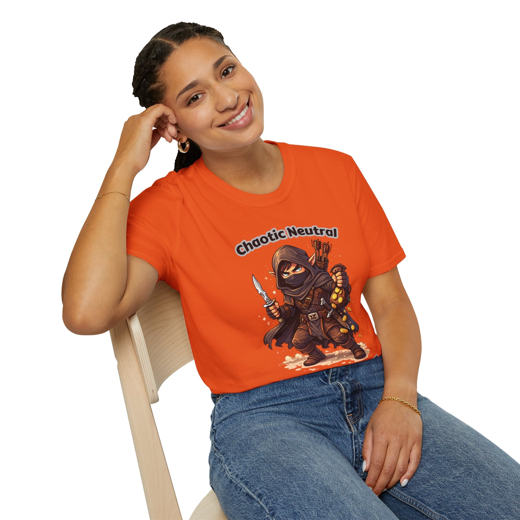 Chaotic Neutral Rogue T-Shirt - Gamerspeak for "ADHD" Graphic Tee